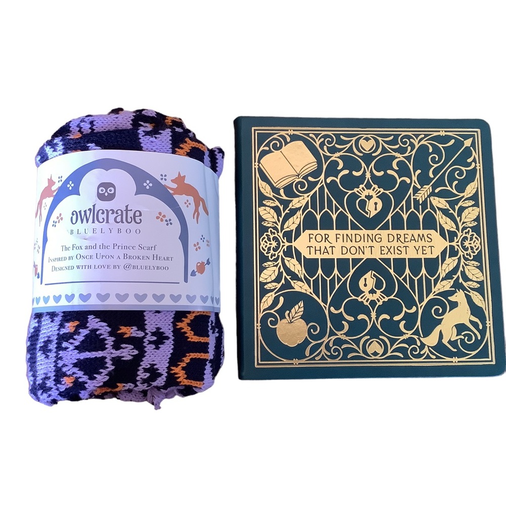 Once Upon A Broken Heart Dot Grid Journal Notebook and Scarf OUABH NEW